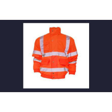 Flu Orange Hi-Vis Safety Bomber Coat